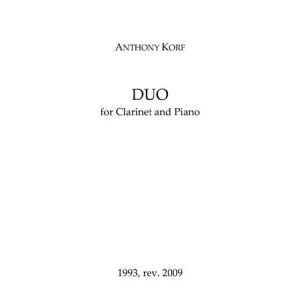 Duo for Clarinet and Piano