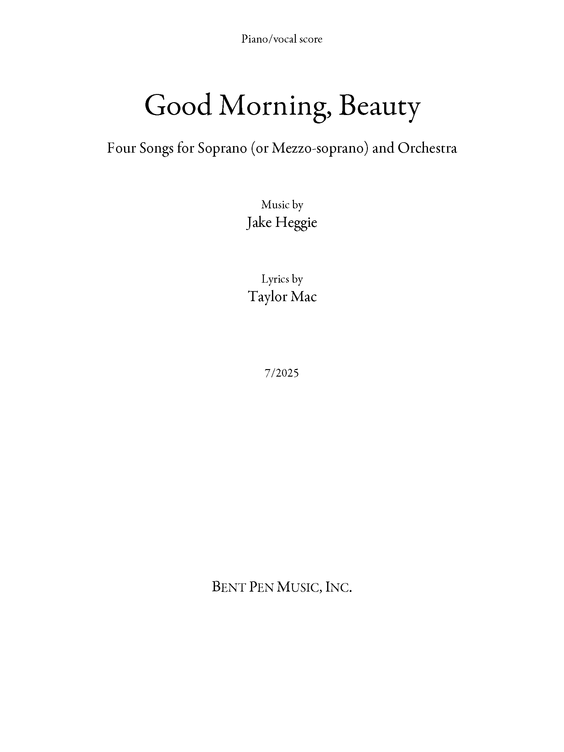Good Morning, Beauty